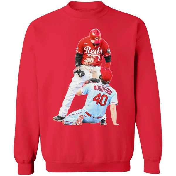 Cincinnati Reds Nick Castellanos Suspension Vs Cardinals Jake Woodford Sweatshirt - Image 7