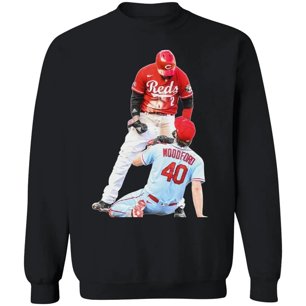 Cincinnati Reds Nick Castellanos Suspension Vs Cardinals Jake Woodford Sweatshirt - Image 9