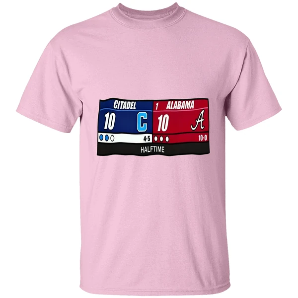 Citadel Vs Alabama The Halftime Score Of The Century Shirt - Image 2