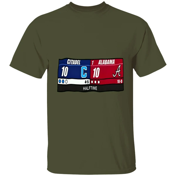 Citadel Vs Alabama The Halftime Score Of The Century Shirt - Image 3