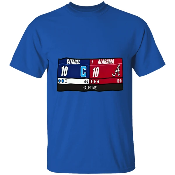 Citadel Vs Alabama The Halftime Score Of The Century Shirt - Image 7
