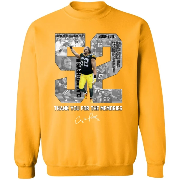 Clay Matthews Iii Thank You For The Memories Sweatshirt