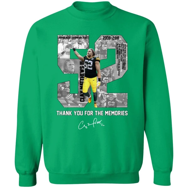 Clay Matthews Iii Thank You For The Memories Sweatshirt - Image 2