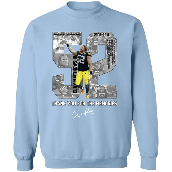 Clay Matthews Iii Thank You For The Memories Sweatshirt - Image 3