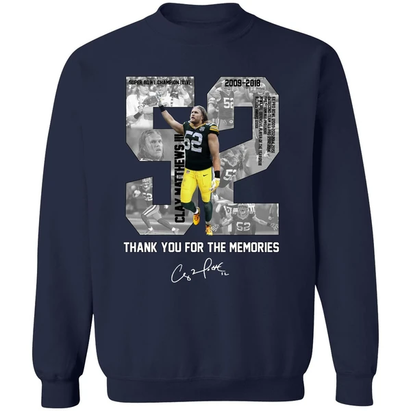 Clay Matthews Iii Thank You For The Memories Sweatshirt - Image 5