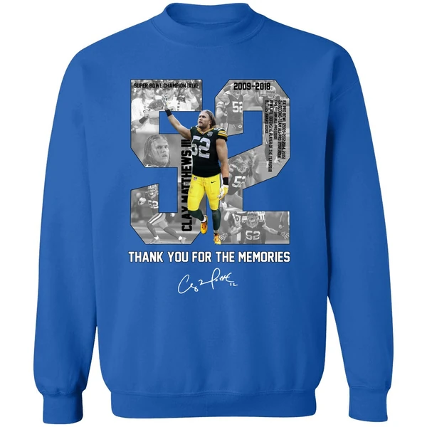 Clay Matthews Iii Thank You For The Memories Sweatshirt - Image 8