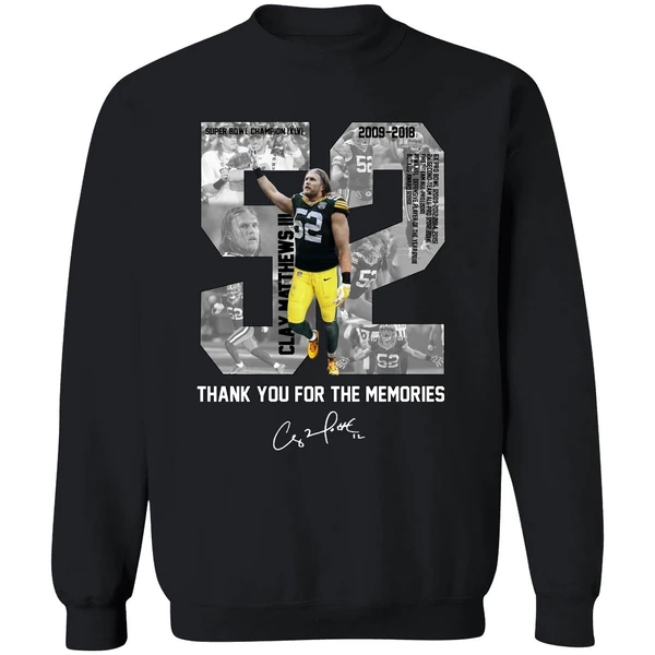 Clay Matthews Iii Thank You For The Memories Sweatshirt - Image 9