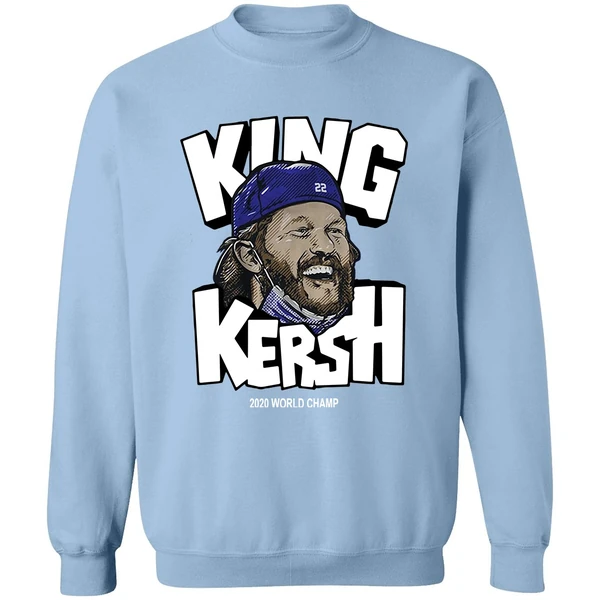 Clayton Kershaw King Kersh 2020 World Champ Sweatshirt - Image 3