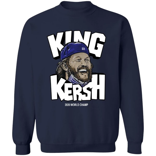 Clayton Kershaw King Kersh 2020 World Champ Sweatshirt - Image 5