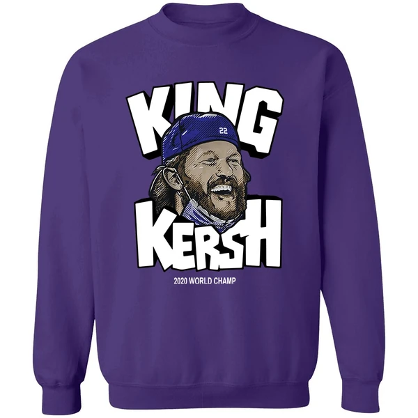 Clayton Kershaw King Kersh 2020 World Champ Sweatshirt - Image 6