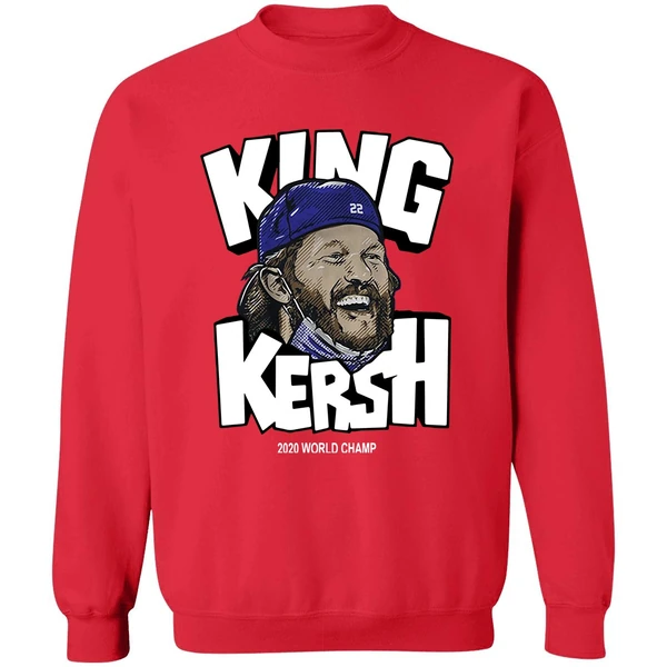 Clayton Kershaw King Kersh 2020 World Champ Sweatshirt - Image 7