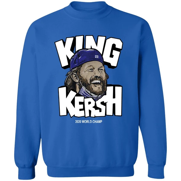 Clayton Kershaw King Kersh 2020 World Champ Sweatshirt - Image 8