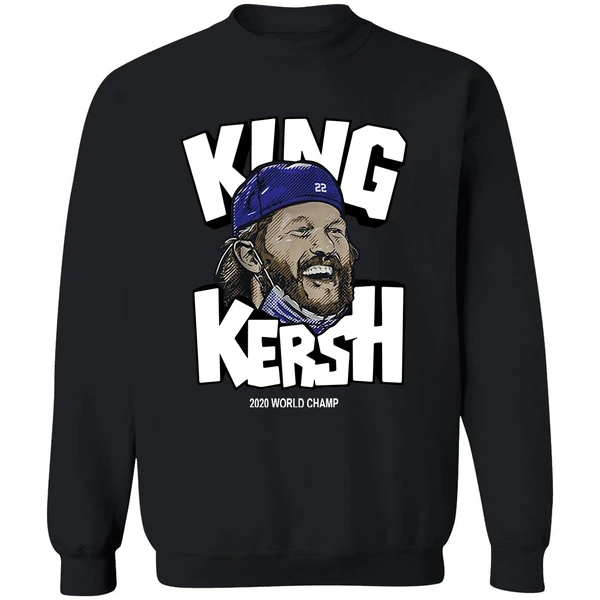 Clayton Kershaw King Kersh 2020 World Champ Sweatshirt - Image 9