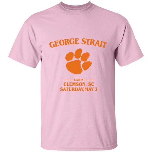 clemson tigers george strait at death valley shirt lightpink