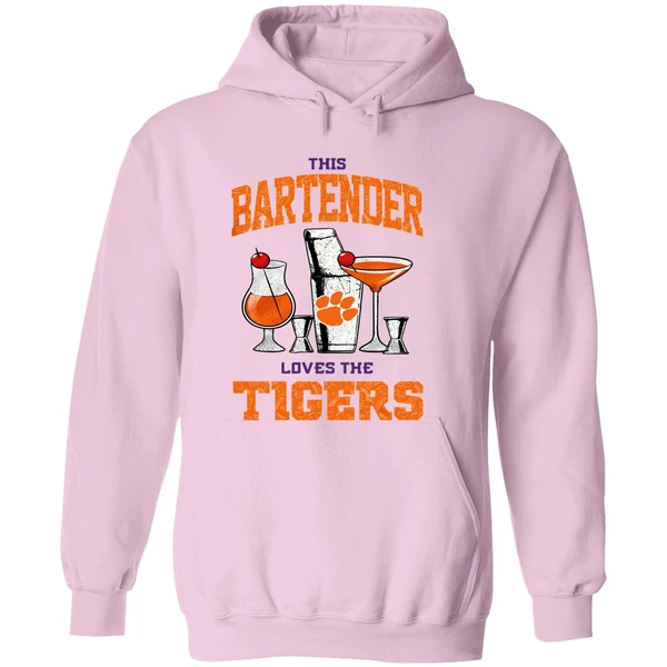 Clemson Tigers This Bartender Love The Logo Hoodie - Image 5