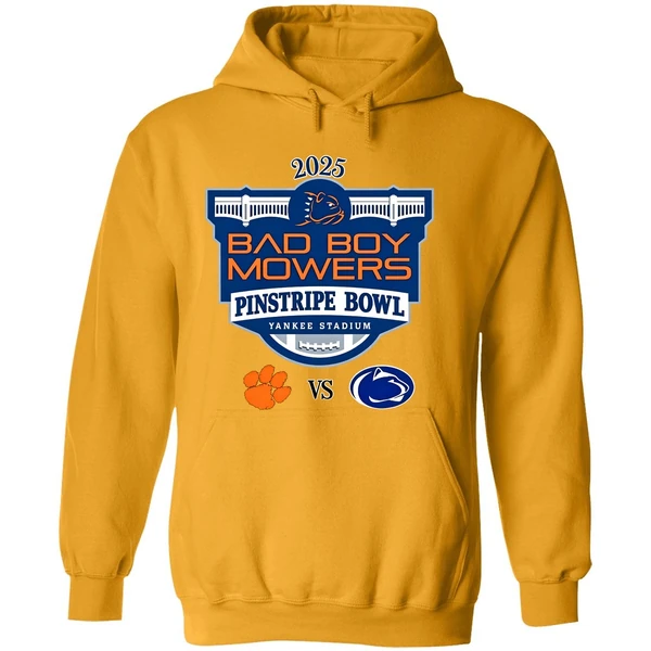 Clemson Tigers Vs Penn State Nittany Lions Football Bad Boy Mowers Pinstripe Bowl 2025 Hoodie