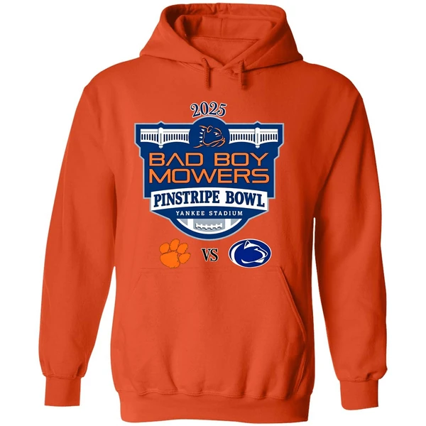 Clemson Tigers Vs Penn State Nittany Lions Football Bad Boy Mowers Pinstripe Bowl 2025 Hoodie - Image 6