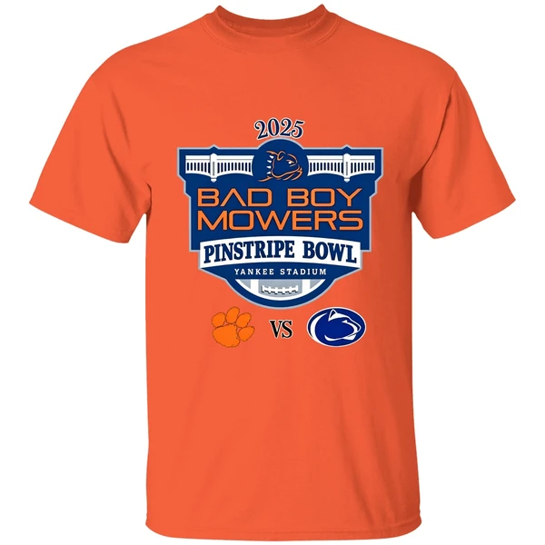Clemson Tigers Vs Penn State Nittany Lions Football Bad Boy Mowers Pinstripe Bowl 2025 Shirt - Image 3