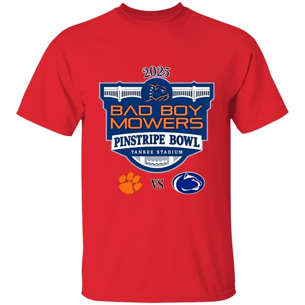 Clemson Tigers Vs Penn State Nittany Lions Football Bad Boy Mowers Pinstripe Bowl 2025 Shirt - Image 4