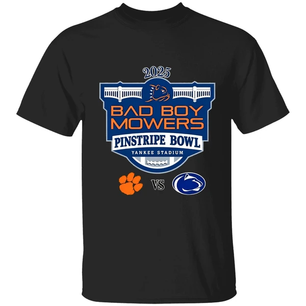 Clemson Tigers Vs Penn State Nittany Lions Football Bad Boy Mowers Pinstripe Bowl 2025 Shirt - Image 7