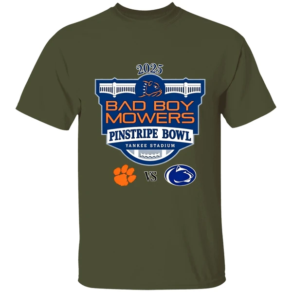 Clemson Tigers Vs Penn State Nittany Lions Football Bad Boy Mowers Pinstripe Bowl 2025 Shirt - Image 9