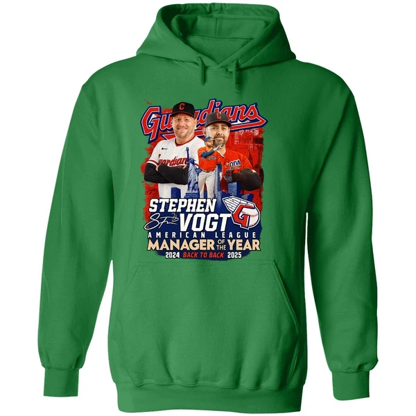 Cleveland Guardians Stephen Vogt Alcs Manager Of The Year 2025 Hoodie - Image 2