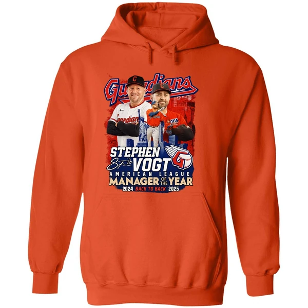 Cleveland Guardians Stephen Vogt Alcs Manager Of The Year 2025 Hoodie - Image 6