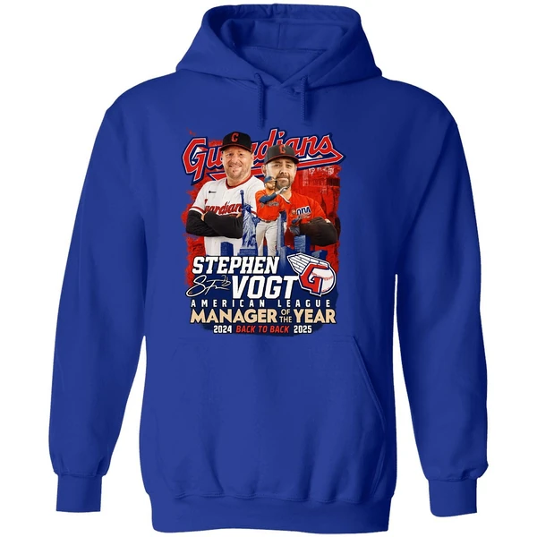 Cleveland Guardians Stephen Vogt Alcs Manager Of The Year 2025 Hoodie - Image 7