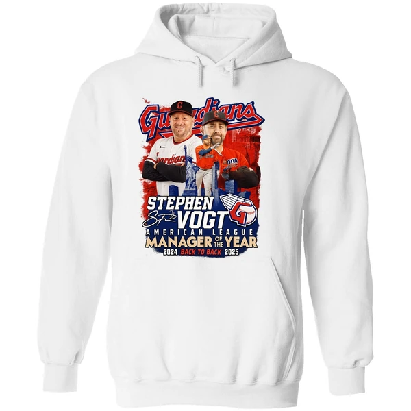 Cleveland Guardians Stephen Vogt Alcs Manager Of The Year 2025 Hoodie - Image 8
