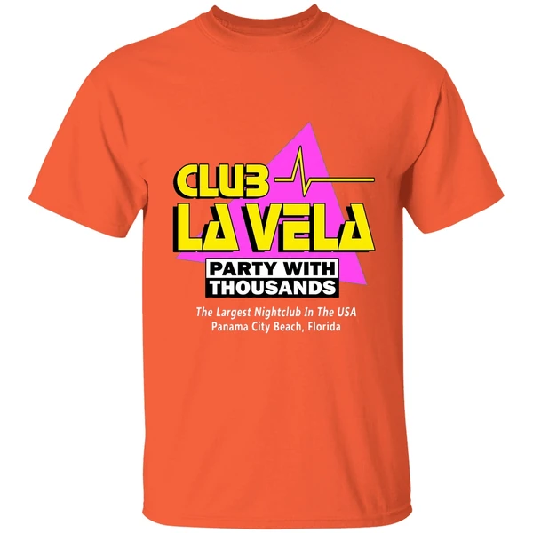 club la vela party with thousands the largest nightclub in the usa shirt orange