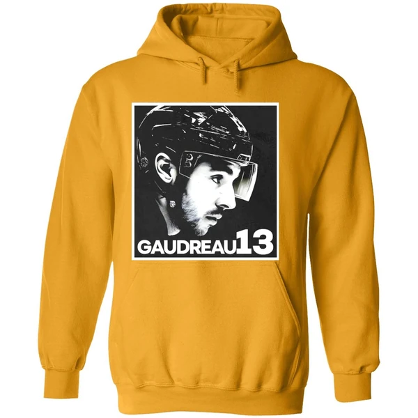 Cole Sillinger Walking The Blue Carpet Wearing A Johnny Gaudreau 13 Hoodie