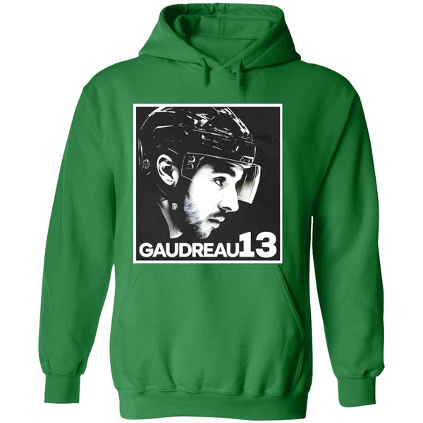 Cole Sillinger Walking The Blue Carpet Wearing A Johnny Gaudreau 13 Hoodie - Image 2