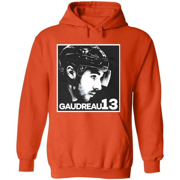 Cole Sillinger Walking The Blue Carpet Wearing A Johnny Gaudreau 13 Hoodie - Image 6
