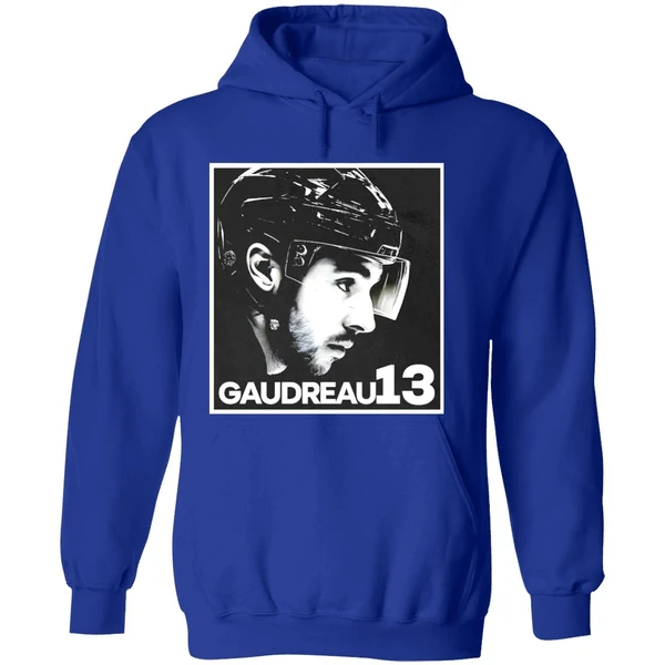 Cole Sillinger Walking The Blue Carpet Wearing A Johnny Gaudreau 13 Hoodie - Image 7
