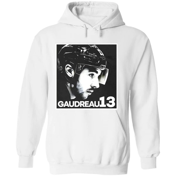 Cole Sillinger Walking The Blue Carpet Wearing A Johnny Gaudreau 13 Hoodie - Image 8
