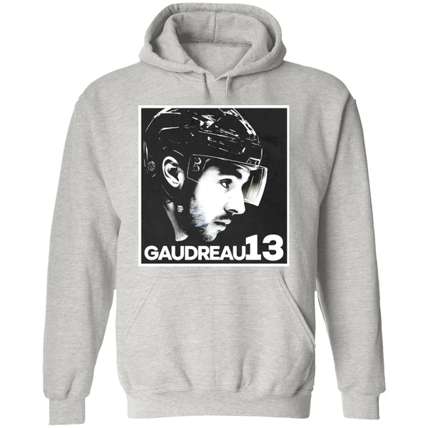 Cole Sillinger Walking The Blue Carpet Wearing A Johnny Gaudreau 13 Hoodie - Image 9