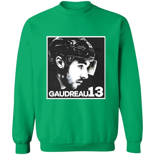 Cole Sillinger Walking The Blue Carpet Wearing A Johnny Gaudreau 13 Sweatshirt - Image 3