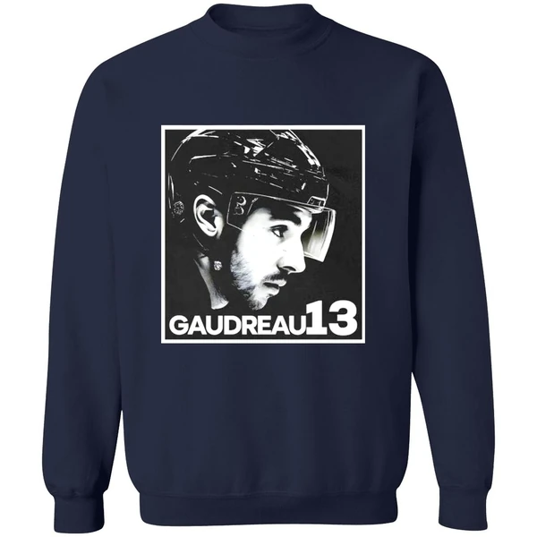 Cole Sillinger Walking The Blue Carpet Wearing A Johnny Gaudreau 13 Sweatshirt - Image 6