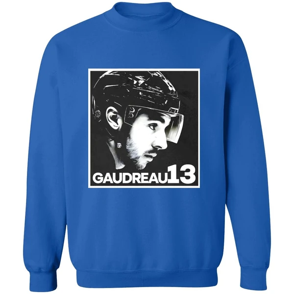 Cole Sillinger Walking The Blue Carpet Wearing A Johnny Gaudreau 13 Sweatshirt - Image 8