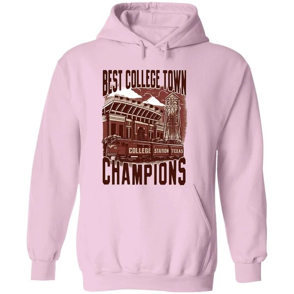 College Station Texas Best College Town Champions 2025 Hoodie - Image 5