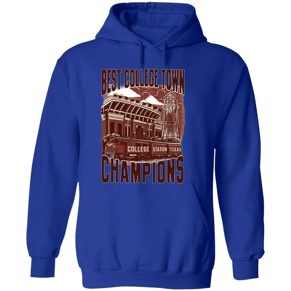 College Station Texas Best College Town Champions 2025 Hoodie - Image 7