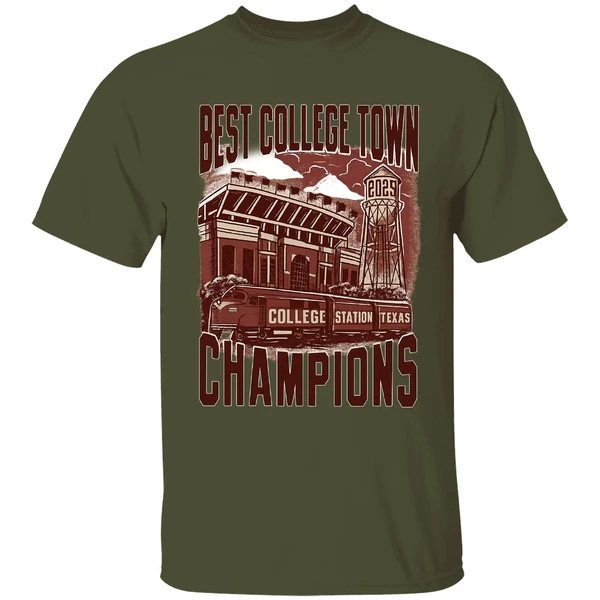 College Station Texas Best College Town Champions 2025 Shirt - Image 3