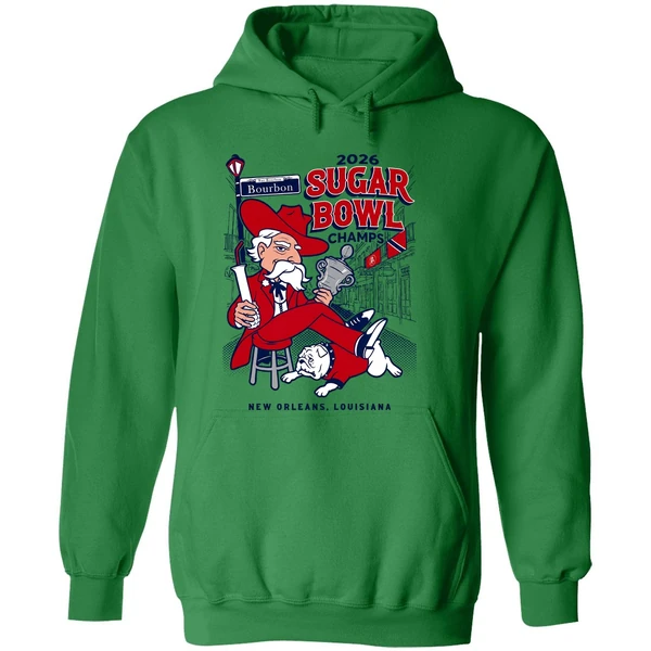 Colonel Reb Ole Miss Rebels Allstate Sugar Bowl 2026 Trophy Mascot Hoodie - Image 2