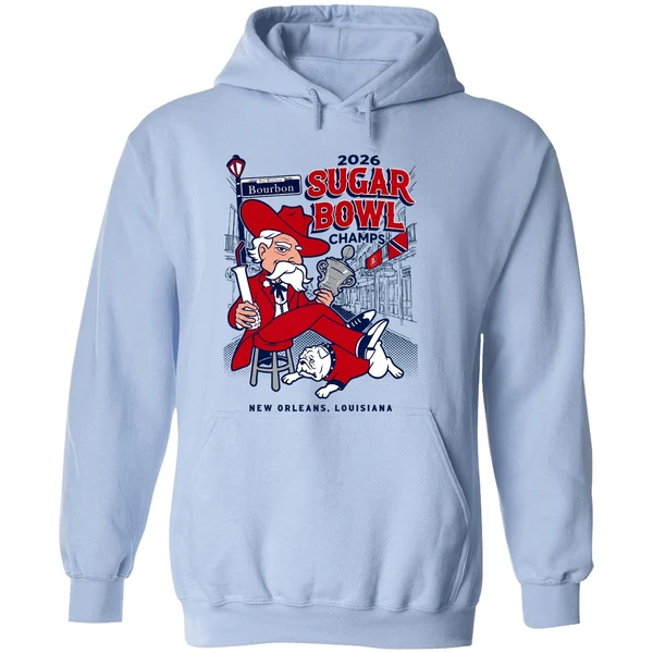 Colonel Reb Ole Miss Rebels Allstate Sugar Bowl 2026 Trophy Mascot Hoodie - Image 4