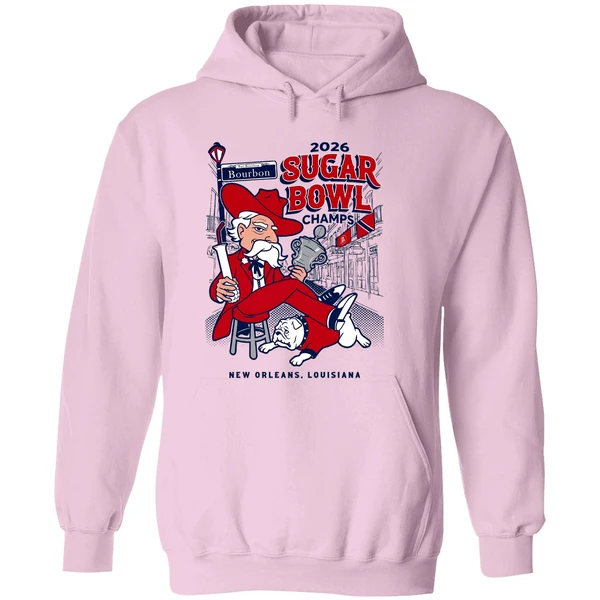 Colonel Reb Ole Miss Rebels Allstate Sugar Bowl 2026 Trophy Mascot Hoodie - Image 5