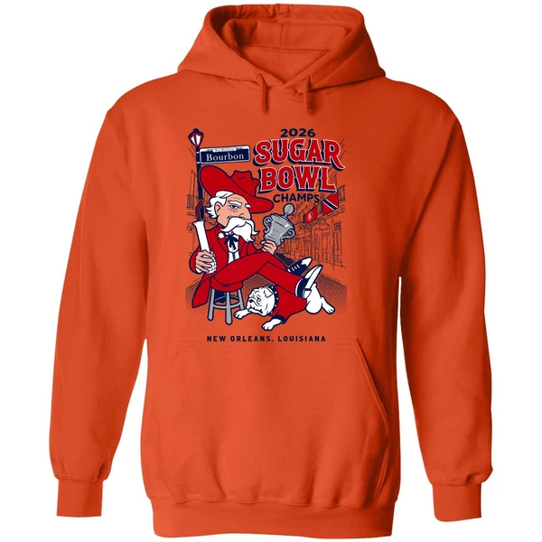 Colonel Reb Ole Miss Rebels Allstate Sugar Bowl 2026 Trophy Mascot Hoodie - Image 6