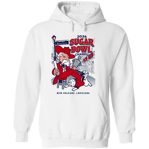 Colonel Reb Ole Miss Rebels Allstate Sugar Bowl 2026 Trophy Mascot Hoodie - Image 8