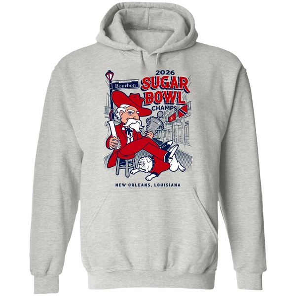 Colonel Reb Ole Miss Rebels Allstate Sugar Bowl 2026 Trophy Mascot Hoodie - Image 9