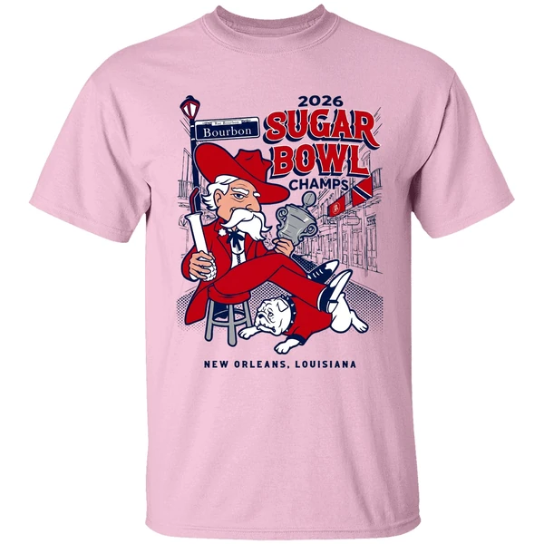 Colonel Reb Ole Miss Rebels Allstate Sugar Bowl 2026 Trophy Mascot Shirt - Image 2