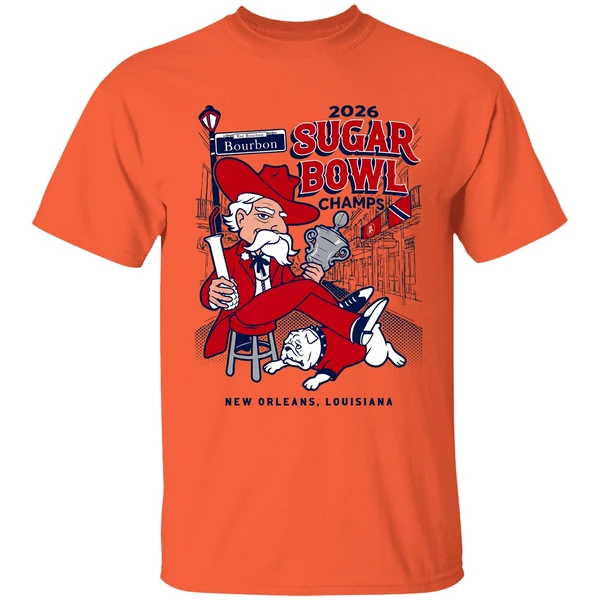 Colonel Reb Ole Miss Rebels Allstate Sugar Bowl 2026 Trophy Mascot Shirt - Image 3